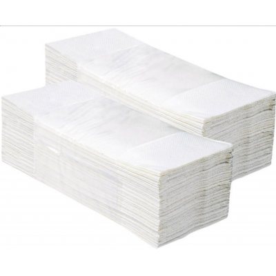 Białe jednowarstwowe Pojedyncze ręczniki papierowe w składce Merida Klasik